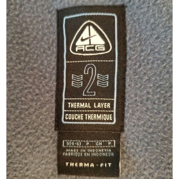 Vintage Nike ACG Therma-Fit Layer 2 Full Zip Fleece Vest Women's Size Small Navy - Picture 4 of 6
